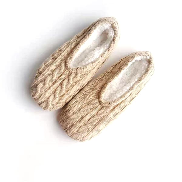 1 par Dam Tjocka & Varma Toffelsockor med Halkskydd - Hemsockor