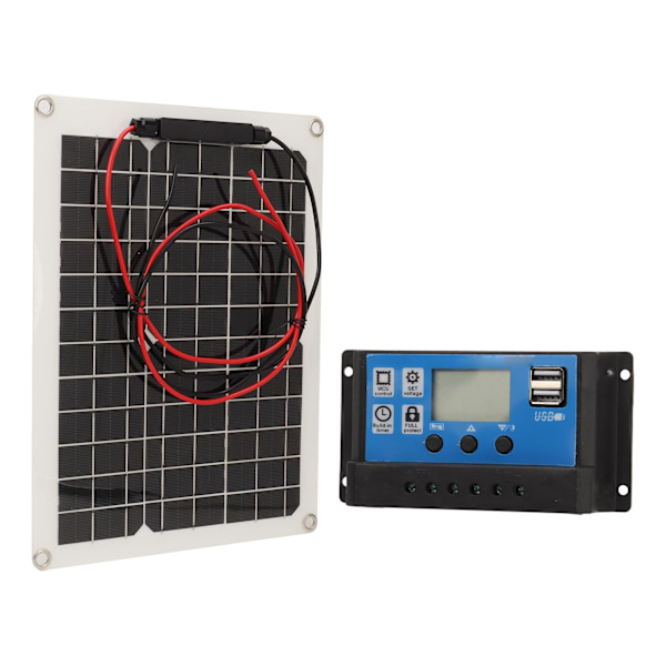 Solpanel Kit 300W DC 12V 24V 50A IP67 Vattentät Högeffektiv Solpanel och Solcellsladdningsregulator för Husbil