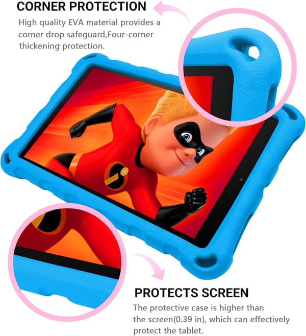 2019 Ny Fire 7 Tablet Fodral, (Kompatibel med 5:e generationen, 2015 års modell/7:e generationen, 2017 års modell/9:e generationen, 2019 års modell), Lättvikt New-Blue