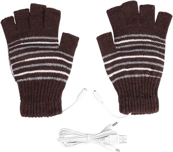 Kaffe USB-uppvärmda handskar för män och kvinnor USB 2.0-driven Full H