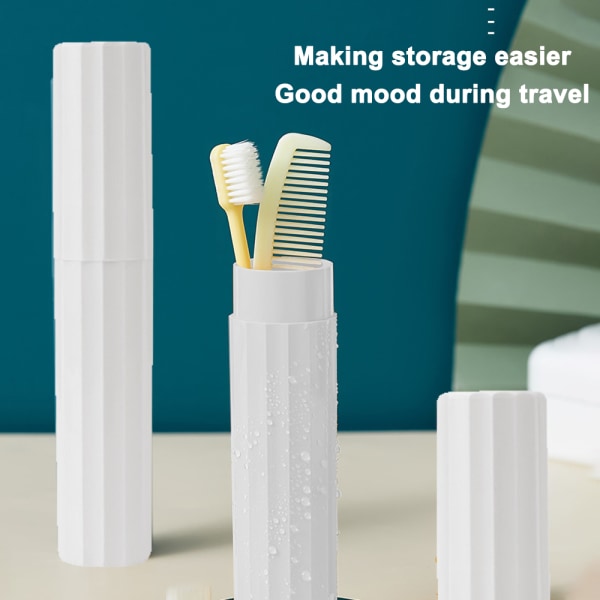 2 st Tandborste case Tandborsthållare, lätt att bära för resa, camping eller daglig användning, 19,8*4,2 cm
