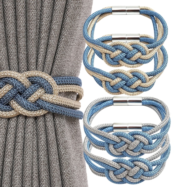 2 Par Magnetiske Gardinholdere i Nordisk Stil