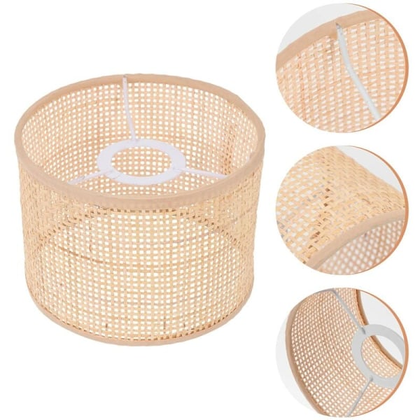 Liten Transparent Fattigmann Lampe i Flettet Rotting - Dekorativ Lampe for Bord, Lysarmatur, Vegg, Tak og Lampe