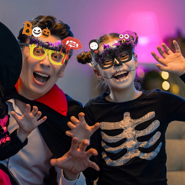 4 Halloween-glasögon - dekorerade glasögon i papper
