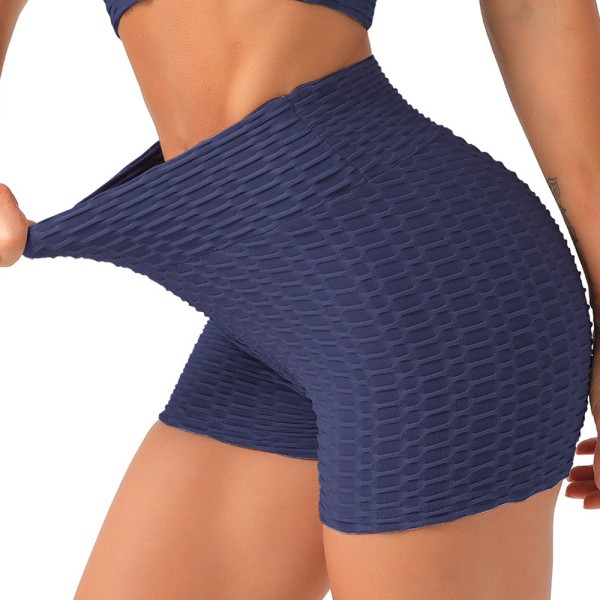 Women's sports shorts High waist bubble texture tight buttock lifting fitness hot pants