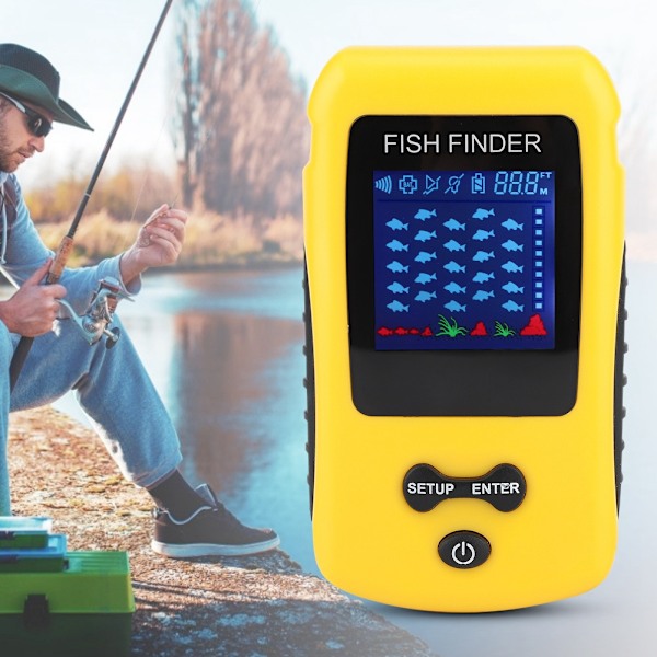 Portabel Trådlös Vattentät Elektrisk Fisksonar Sensor Avstånd Djup Fiske Finder Tillbehör