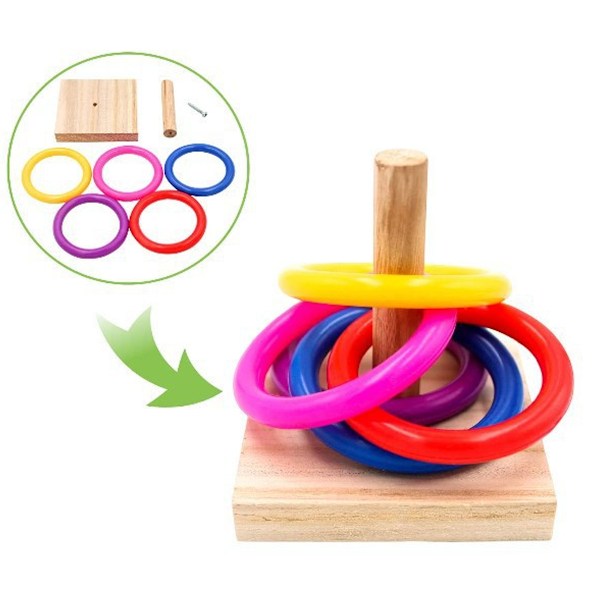 Fågel leksaker, fågel trick bordsskiva leksaker, träning basket stacking färg ring leksaker set, papegoja tugga boll foraing leksaker, utbildning lek gym lekplats