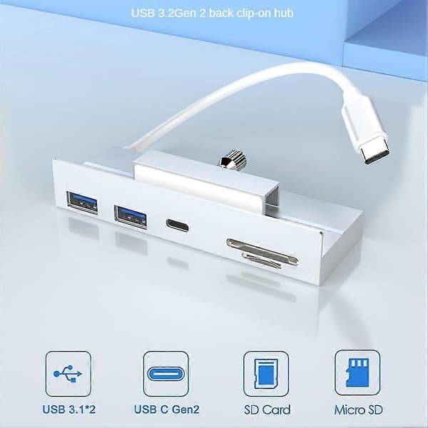Usb C 3.2 10 Gbps Usb C -keskitin, 5-in-1 Usb-keskitinsovitin, jossa 2 Usb A -porttia (10 Gbps), Type-c-portti (