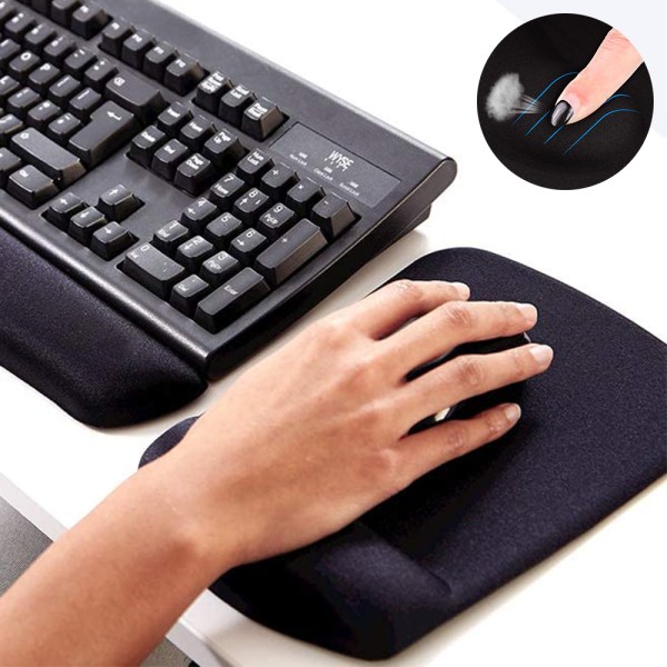 Ergonomisk Gaming Kontormusmåtte med Håndledsstøtte