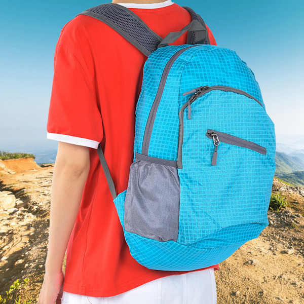 Unisex Utomhus Multifunktionell Vikbar Laptop Ryggsäck Rese Dubbel Axelväska