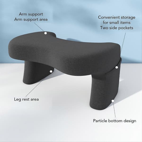 Armstöd Gamingkudde Memory Foam Knäbord Kudde Läskudde med fickor för soffa och säng