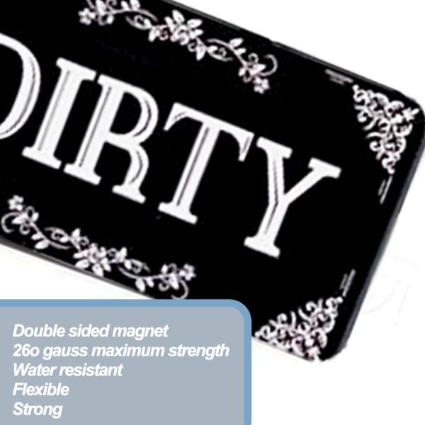Rengör smutsig diskmaskin magnet, vändbar diskmaskinsskylt,