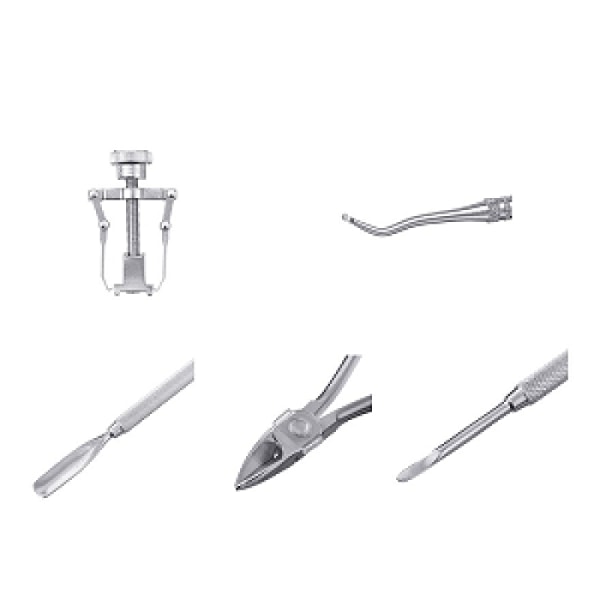Set, 6 delar set, nagelnångar av högkvalitativt rostfritt stål, set, professionell fotvård för inåtväxande tånaglar,