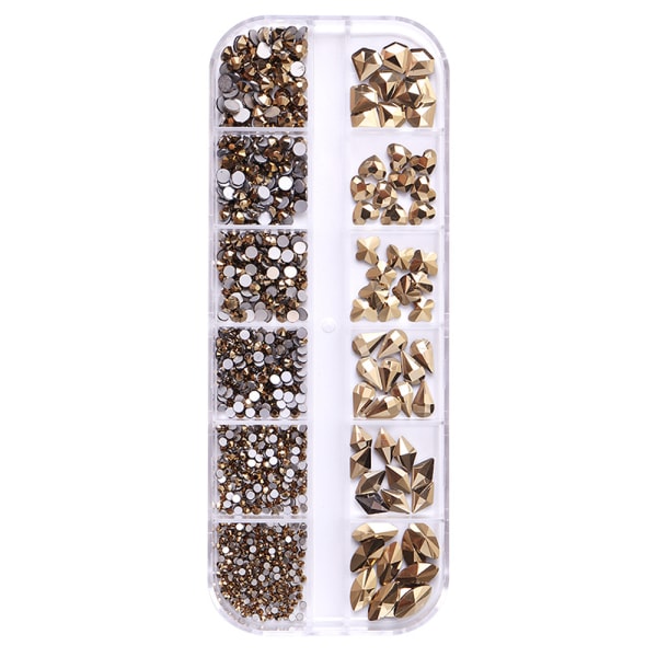 Nail Art Crystal Gems Stones Flatback， för hantverk diamantsmycken dekoration Design Style 8