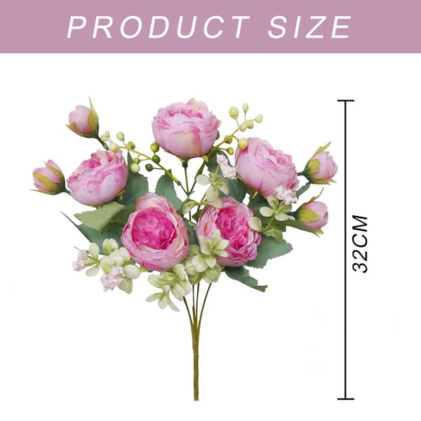 3 Bundter Kunstige Blomster Udendørs UV-Resistente Kunstige Blomster