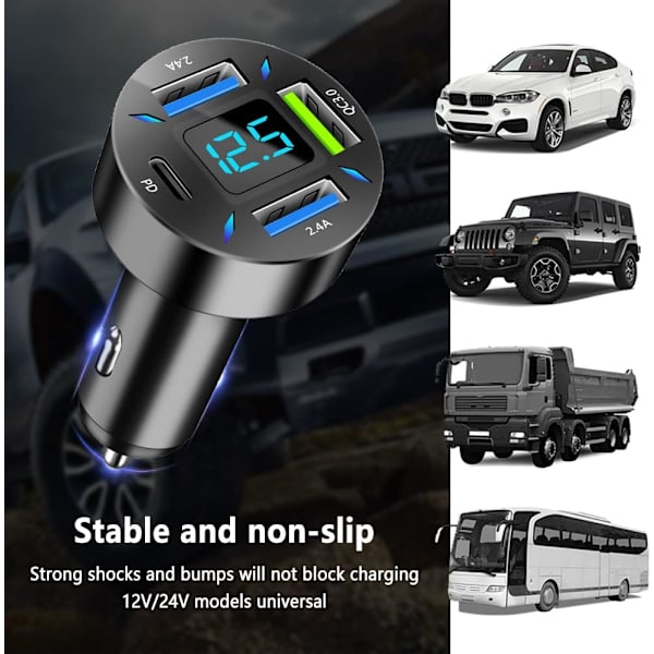 Billader Super Rask Lading med USB PD & QC