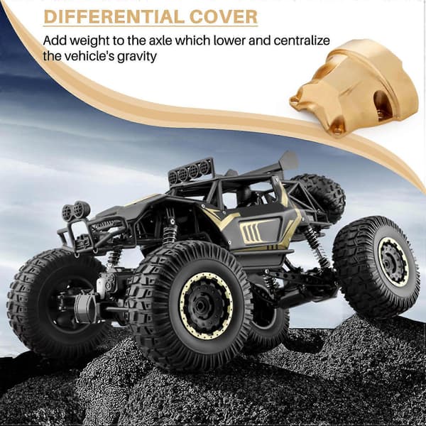 2 stk. Messing Front & Bakaksel Differensialdeksel For Redcat Gen8 Rc Crawler Bil Oppgraderingsdeler A