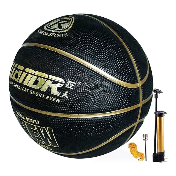 Basket storlek 7 Inomhus utomhusbruk Gummibasketbollar med pump Vuxna Barn Street Basketball