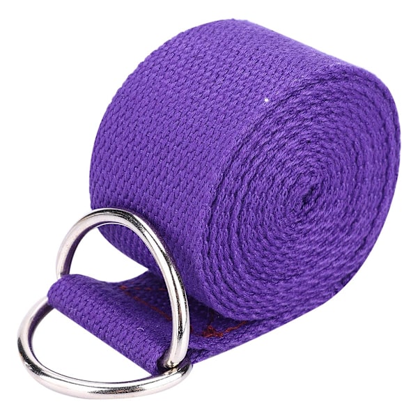 Bomullsblandningar D Spänne Ögla Stretching Tränings Yoga Rem Bälte 1.8M Längd