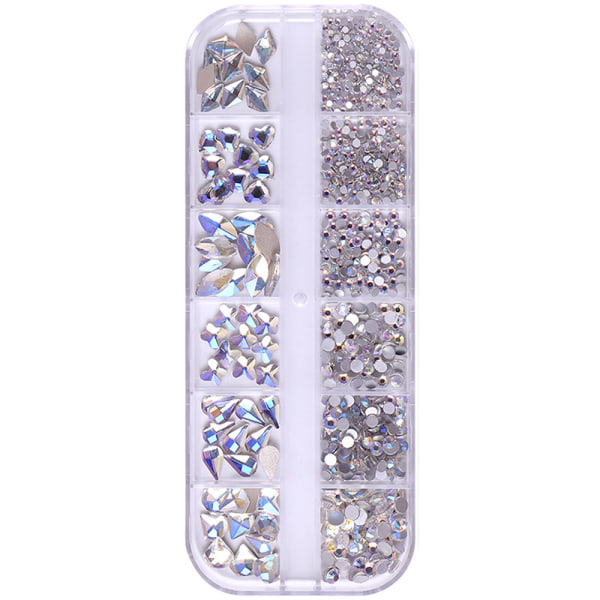 Nail Art Crystal Gems Stones Flatback， för hantverk diamantsmycken dekoration Design style 7