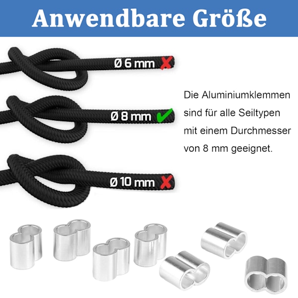 20 st dubbelhåls oktagonal aluminiumhylsa - boxad