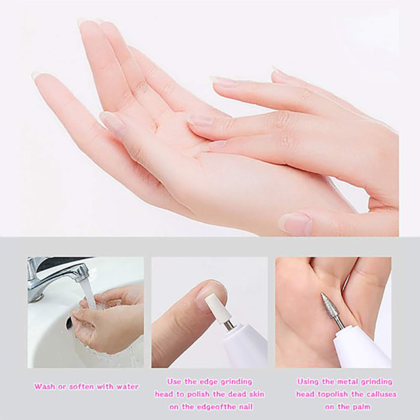 Joefnel Bärbar Elektrisk Nagelkonst Buffer Borr Multifunktionell Fingernagel Manikyr Slip Maskin Tåpolerare Pedikyr Maskin för Hemmasalong 5 i 1 Set