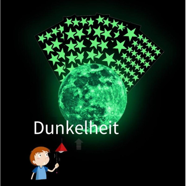 Stjärnklar Himmel Väggdekaler, Högkvalitativa Säkra Självlysande Takdekorationer, Lättinstallerat Fantasiuniversum, Varm Atmosfär Barnrumsinredning,