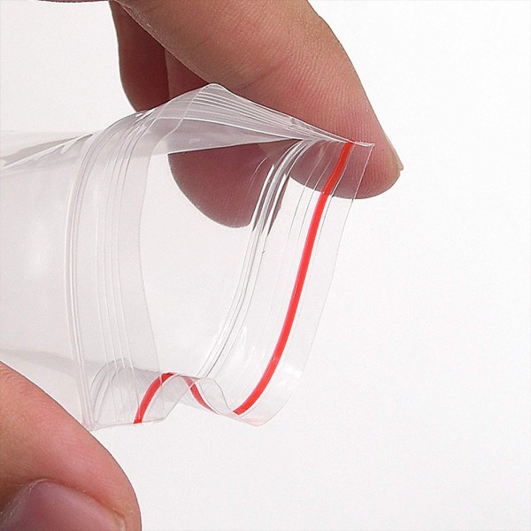 100 stk Tykke Gjennomsiktige Plastposer Holdbare Gjenlukkbare Glidelås