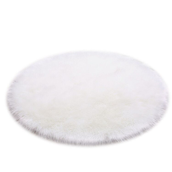 Runda Mattor (Vit, 80cm)