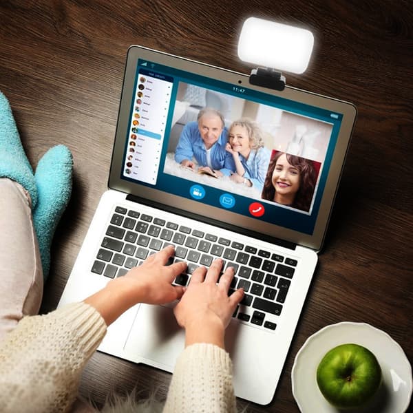 Videokonferencelys, webcamslys til fjernarbejde, zoomlys til bærbar/computer, zoomopkald, livestreaming, selvudsendelse