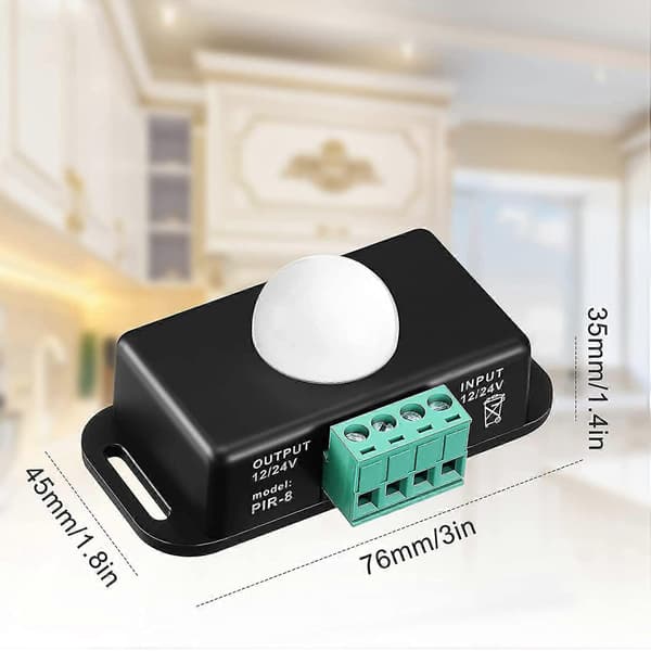 3 stk. 12 V 24 V Pir Sensor Infrarød Bevegelsesdetektor Kroppsbevegelsessensor Lysbryter Pir Kontroller
