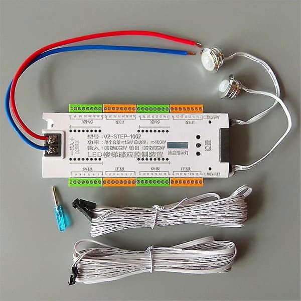 Trappe LED Bevegelsessensor Kontroller DC 12v 24v 32 Kanaler Innendørs Pir Nattlys Dimmer For Trapper