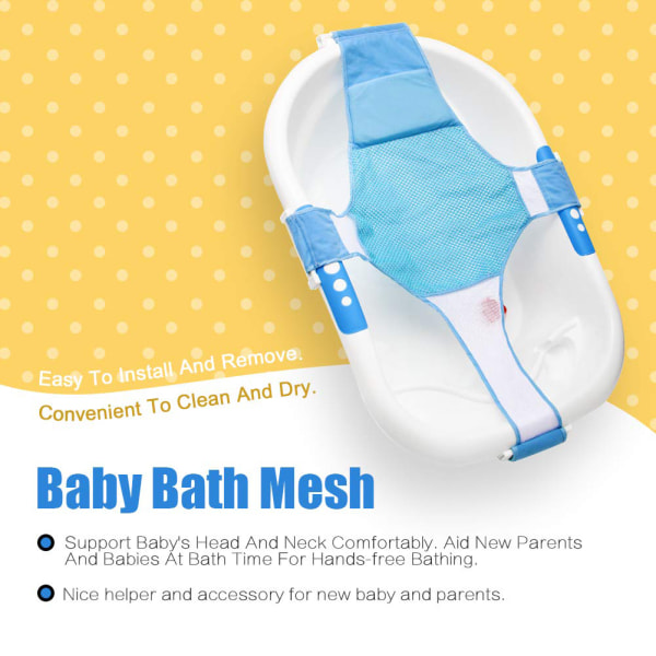 Newborn Baby Bath Seat Support Net Bathtub Sling Shower Mesh