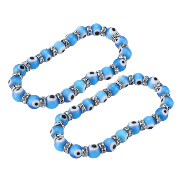 2 st Evil Eye Armband Lycklig Elegant Stil DIY Tillverkning Attraktiva Dekorativa Tillbehör för Kvinnor Flicka