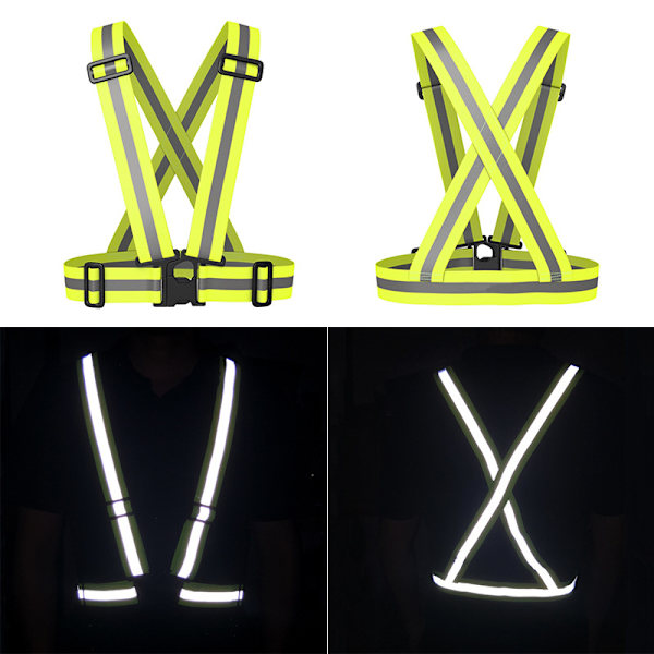 Reflexväst Löparbälte/Hög Synlighet Reflex - Justerbar