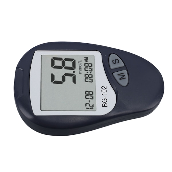 Blodsukkermåler Kit Bærbar Præcis Diabetes Test Meter med Lancet Enhed Teststrimler til Hjemmeselv Blodsukkerovervågning