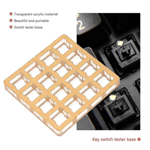 16 Tasters Akryl Switch Tester Base Testværktøj Til Cherry Til Gateron Zealio Til Kailh Box Switches