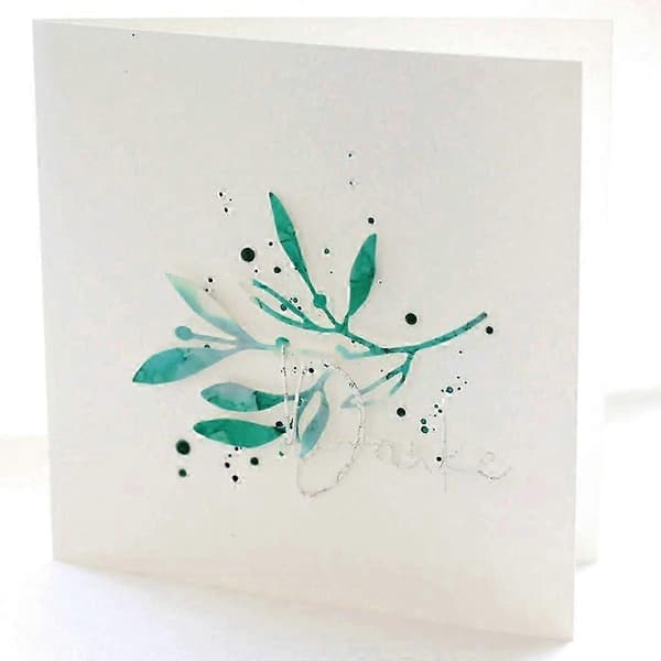 Skärschablon med trädblad för scrapbooking, DIY-album, stämpling och prägling Silver
