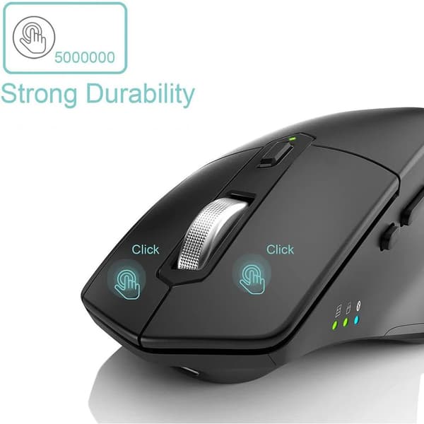 Langaton Bluetooth-hiiri useille laitteille, ergonominen, hiljainen