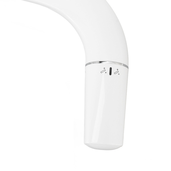 Smal Bidet 3/8 Koppar Tee Icke Elektrisk Självrengörande Dubbel Munstycke Toalettfäste Hygienisk Bidet för Kvinnlig Tvätt Vit