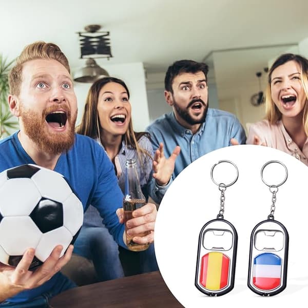 Country Cup -avaimenperä jalkapallofaneille, avaimenperä olutpullonavaaja