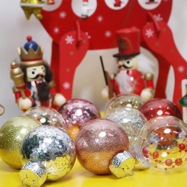 Julekulepynt, 30 stk. Knusesikre juletrepyntkuler for julebryllupsfestdekor