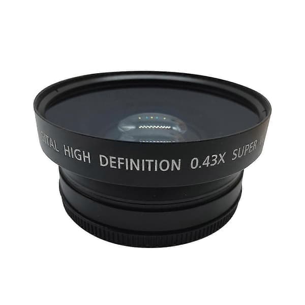 72mm 0.43x Hd Laajakulmainen Lisäkamera Kameratarvikkeet