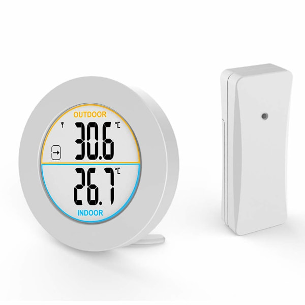 Digital Hygrometer, Temperatur- och fuktighetssensor, Stor LCD-display med höga kontrastvärden för tydlig synlighet