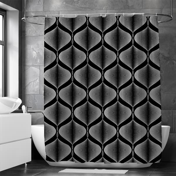 1 st Duschdraperi Vattentät Snygg 180 x 180 cm Polyester