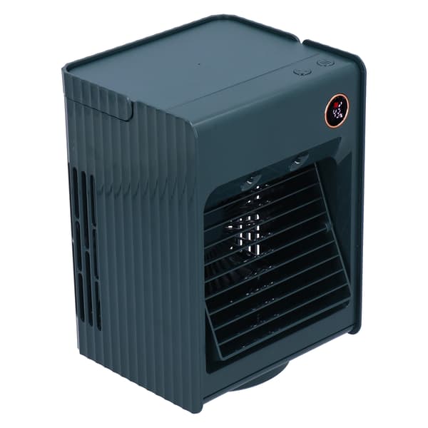 2-i-1 Oscillerende Spray Luftfugter Ventilator med Lys USB Opladning Desktop Luftkøler Ventilator til Hjemmet Grøn