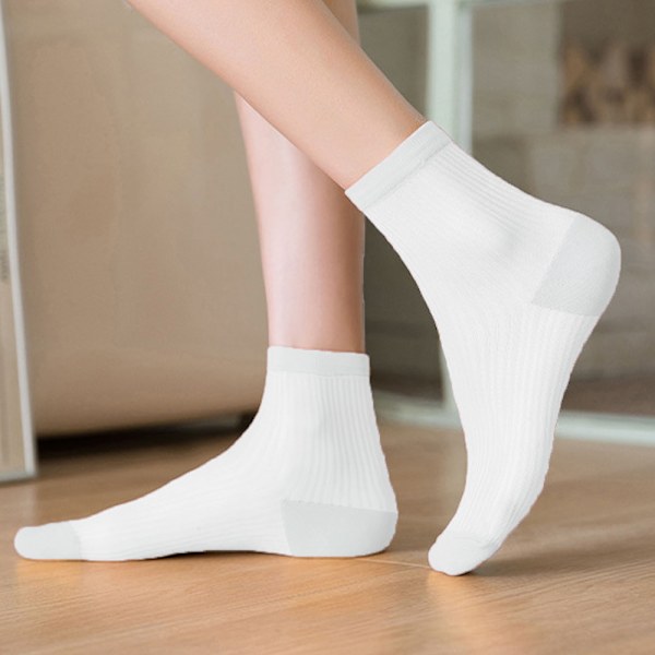 Kvinnors 10 par tunna nylon korta ankelstrumpor, transparenta