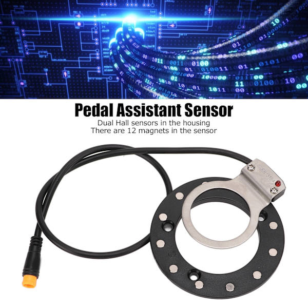 Elektrisk Cykel Assist Sensor Høj Følsomhed 12 Magneter Højre Dobbelt Hall Sensor Elektrisk Cykel Pedal Tilbehør Stor Hul
