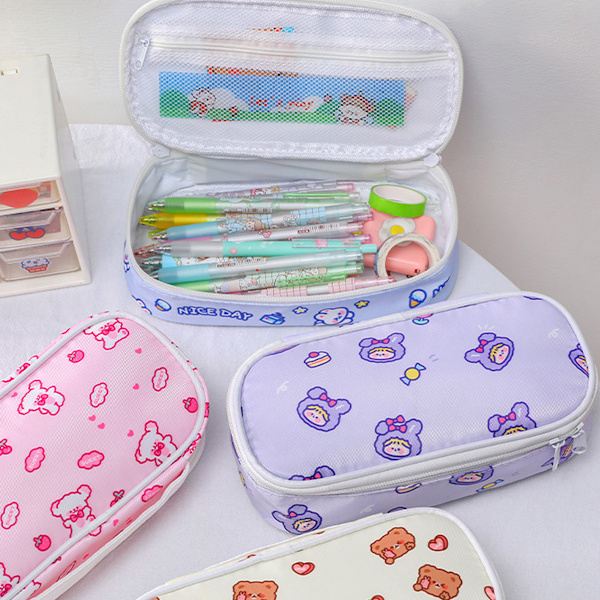 Blyantsæske Pennepose, Håndholdt Blyant Holder Pose Pen Organizer