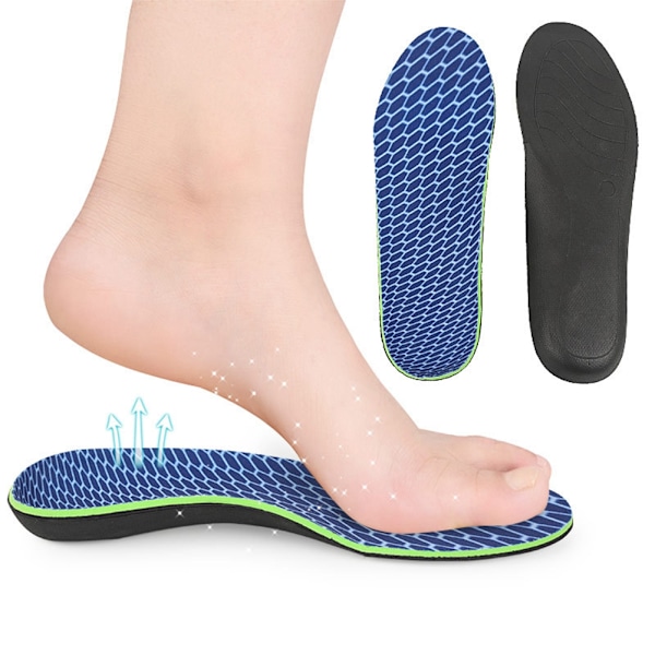 Bekväma ortopediska stödjande innersulor, ventilerande design säkerställer fräscha fötter, giftfritt elastiskt material, idealiska för promenader och sport, lätta att rengöra